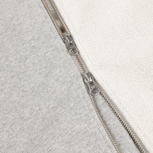 Dime Reverse French Terry Zip Hood Sweat A Capuche Zip - Heather Gray - Streetart.fr